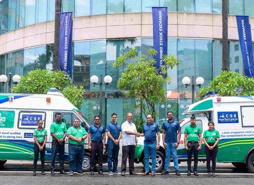 CSE Adopts Two Ambulances for the 1990 Suwa Seriya Foundation