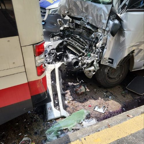 van bus accident
